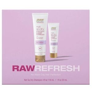 NIB RAW SUGAR Raw Refresh No-Wash Day Hair Perfection Set | Dry Shampoo Duo